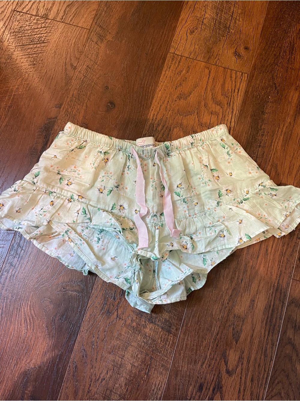 Peter Alexander Mint Floral Ruffle Sleep Shorts